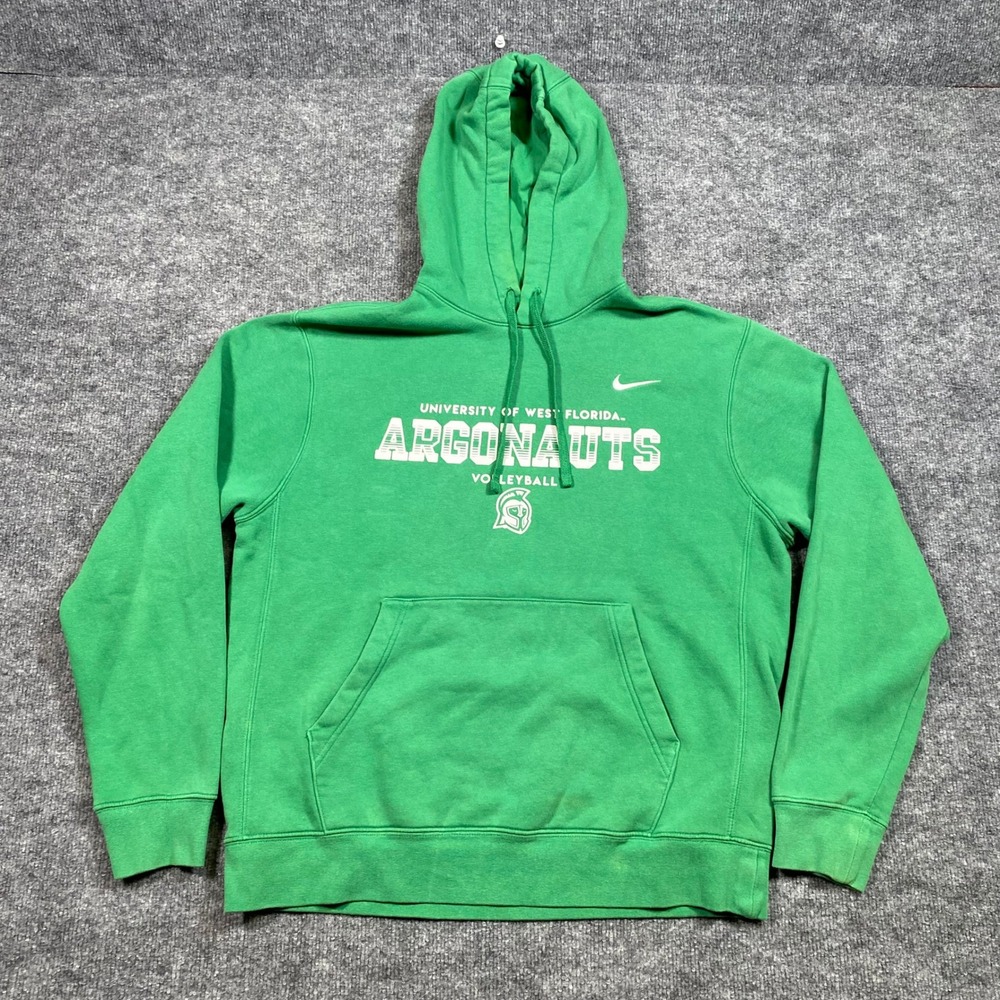 Nike UWF Argonauts Volleyball Hoodie Mens Medium Green Pullover CJ1611-315